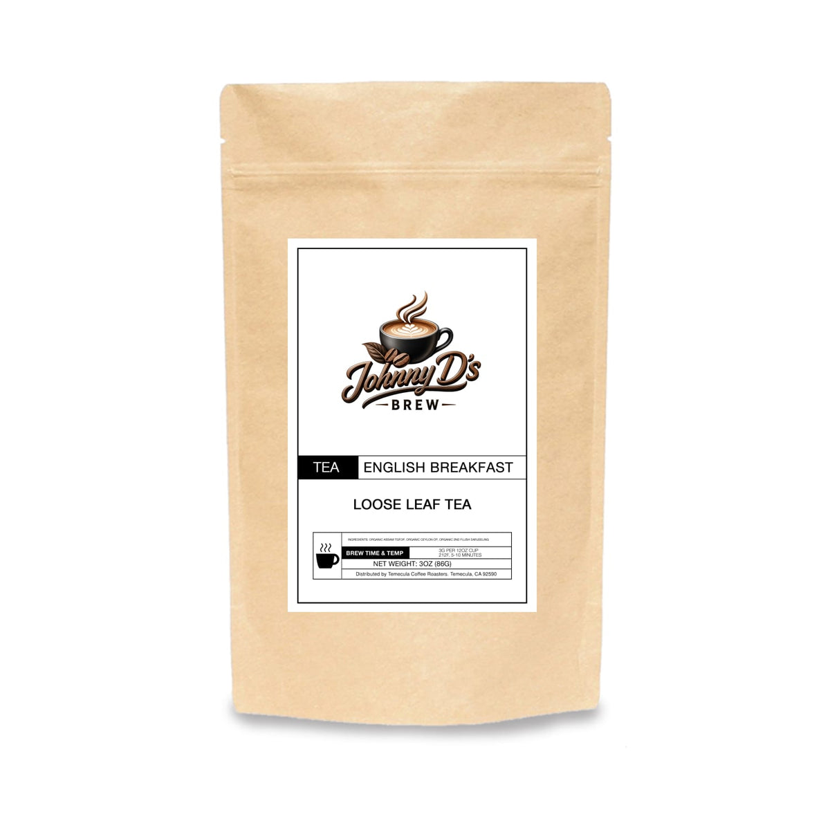 English Breakfast loose leaf tea – Johnny D's Brew