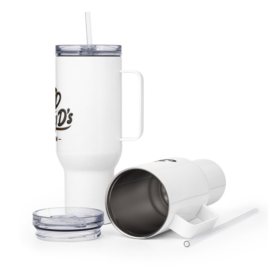 Travel mug with a handle, photo 2 – Johnny D's Brew